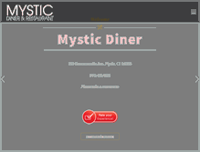 Tablet Screenshot of mysticdiner.com